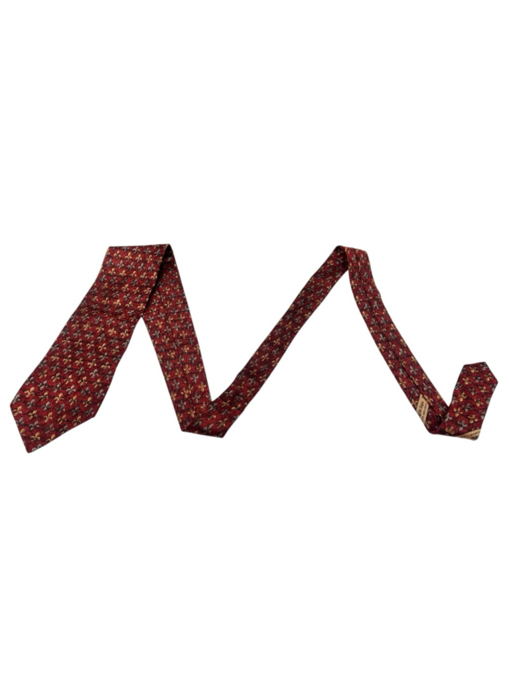 Ermenegildo Zegna Men’s Red Floral Geometric Silk Tie Made In Italy Luxury 3.75” - Picture 2 of 4